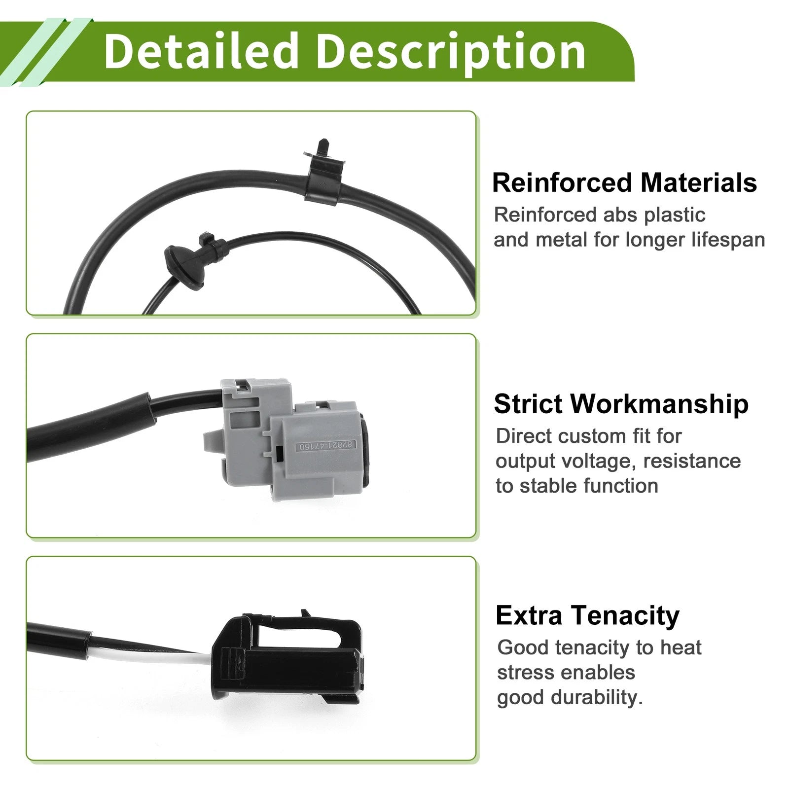 ABS Wheel Speed Sensor Rear Left Replacement for Toyota Venza (2010–2017)