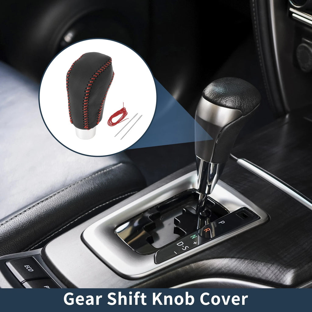 Gear Shift Knob Cover for Volkswagen Jetta (2012–2019) Black Red