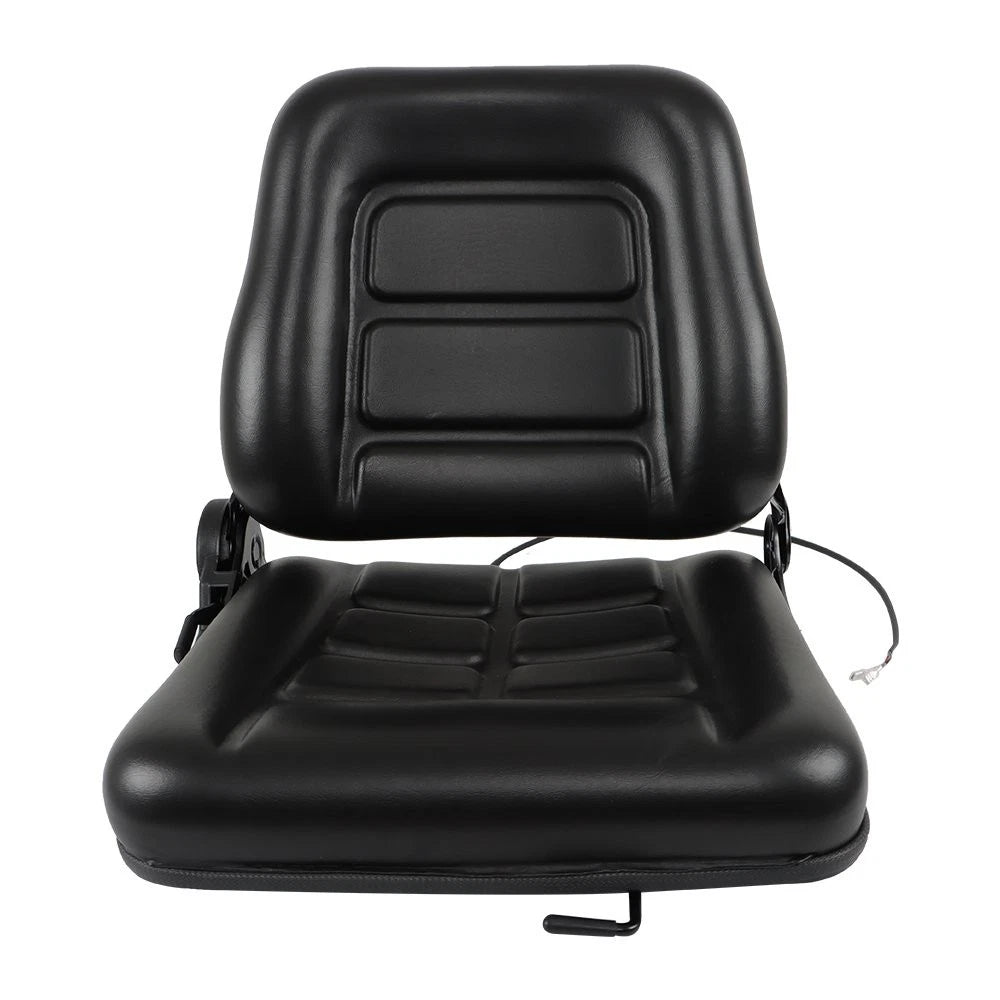 Fold Down Forklift Seat with Adjustable Back & Micro Switch Universal Fit