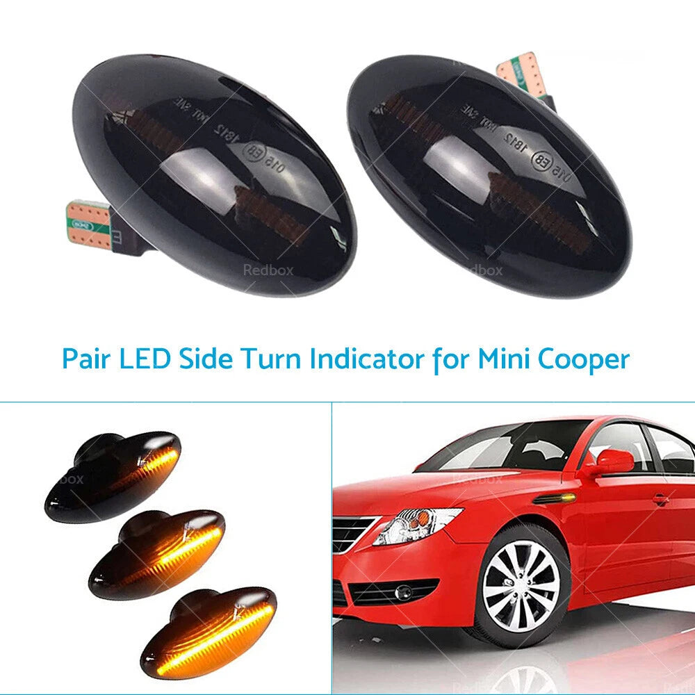 2X LED Side Indicator Turn Signal Light for Mini Cooper R50 R53