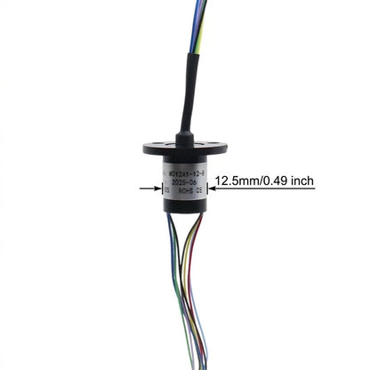 Miniature Slip Ring 2/4/6/8 Channel 2A 12.5mm Diameter for Rotating Tables