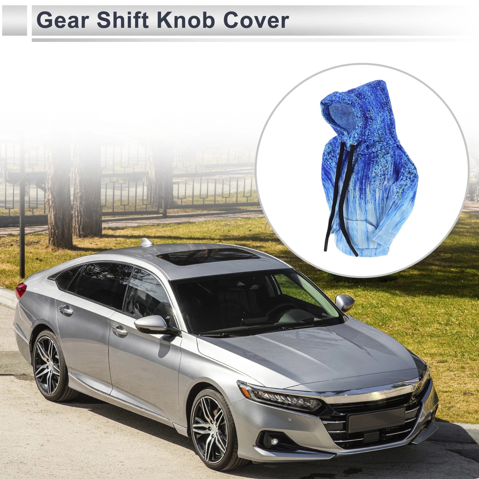 Gear Shift Knob Cover for Universal Vehicles (3D Printed, Blue Gradient)
