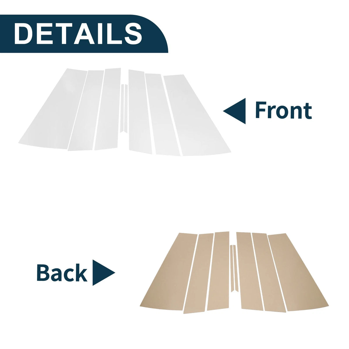 8 Pcs Door Pillar Window Trim for Honda Odyssey (2018–2023) Chrome