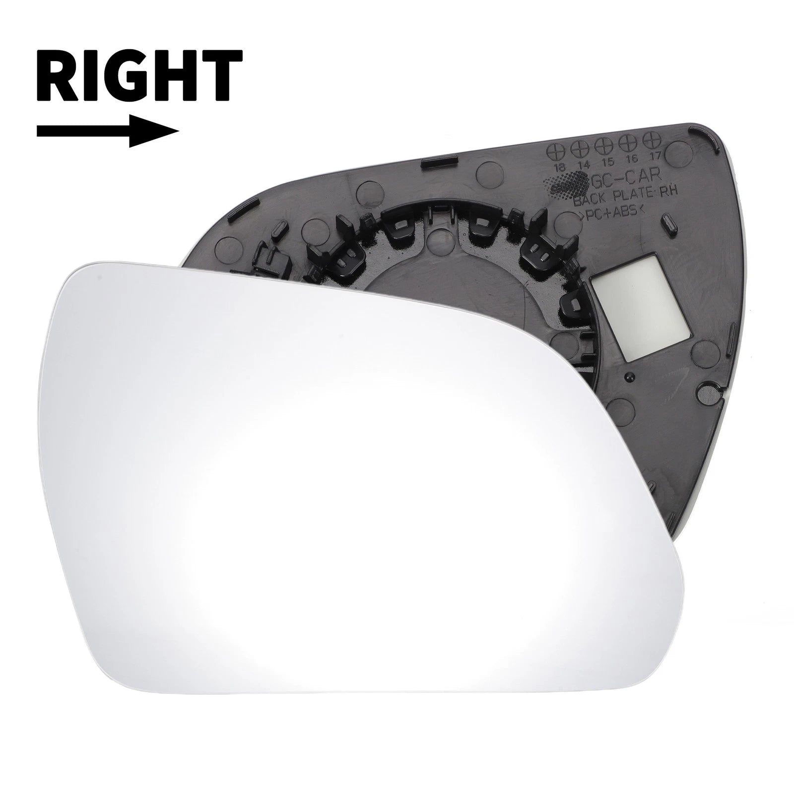 Right Side Mirror Glass Non Heated for Hyundai IX25 Creta (2014–2017)