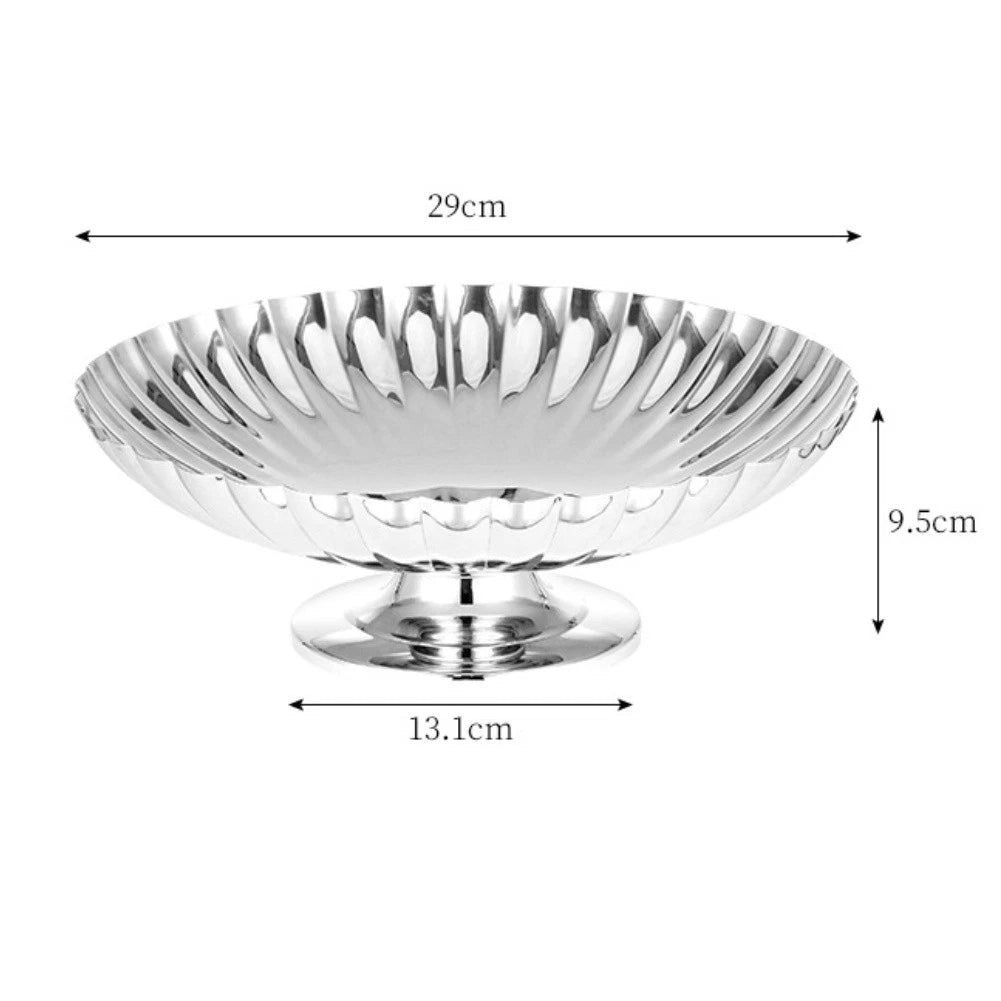 Stainless Steel Fruit Platter with Non-Slip Silicone Base
