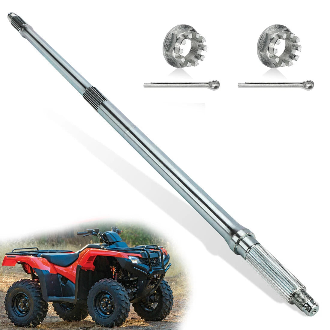 Rear Wheel Axle for Honda TRX 420 500 520 Foreman Rancher (2014–2023) 42311-HR3-A20
