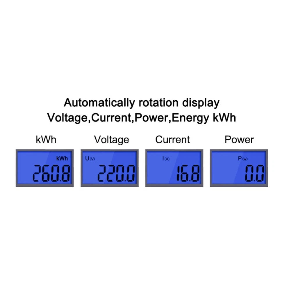 Energy Meter for DIN Rail (0-80A 230V)