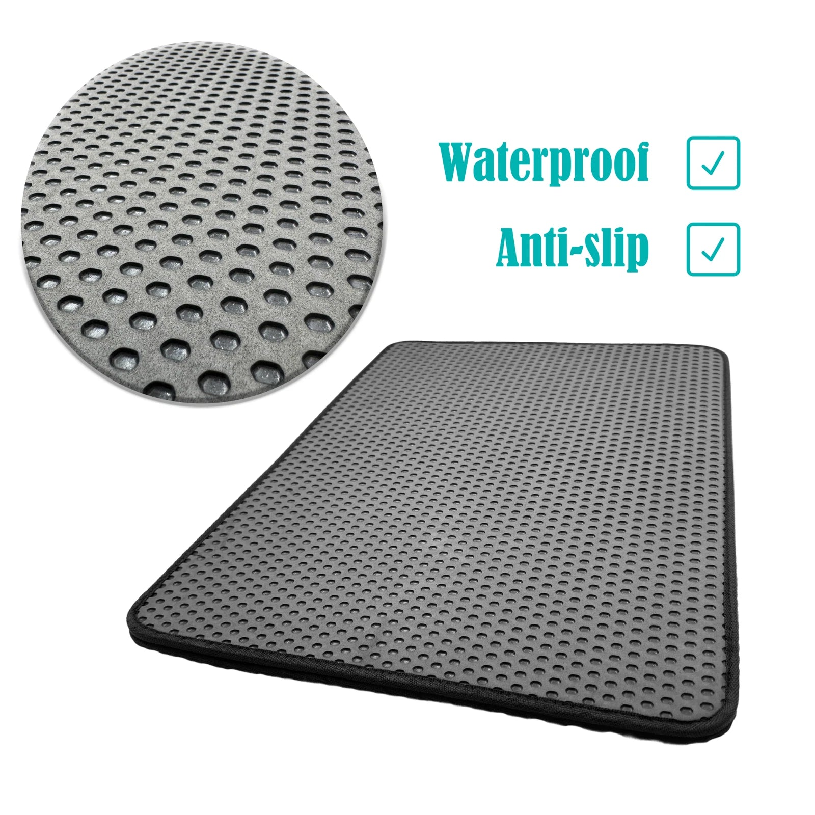 Litter Mat for Black Cat (60X45) Double Layer EVA Foam Rubber
