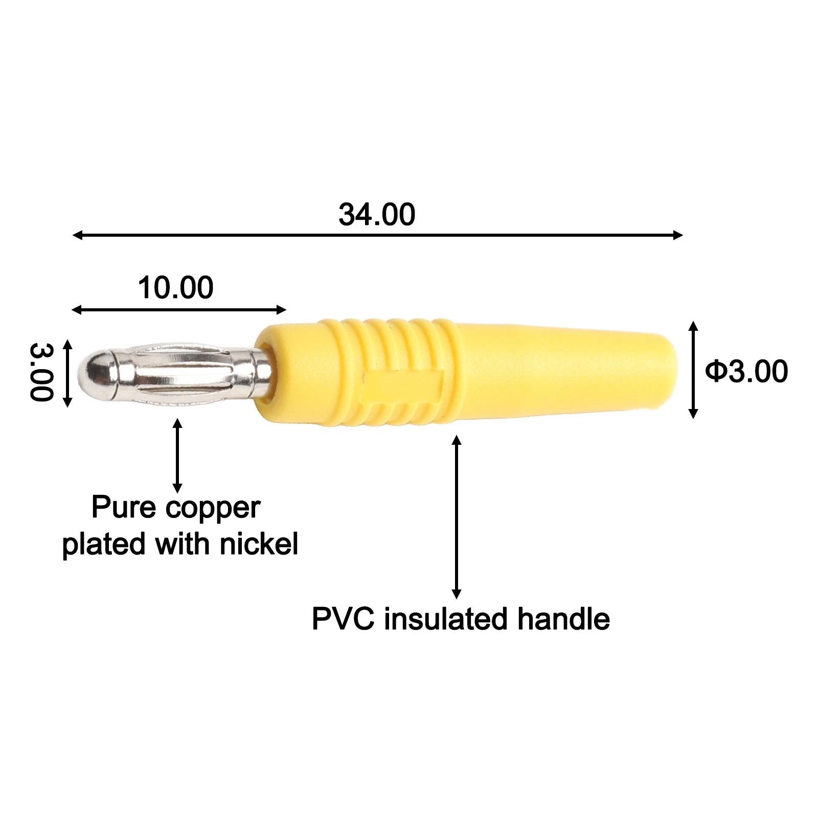 10X Nickel Plated 3MM Banana Connectors for Electronics