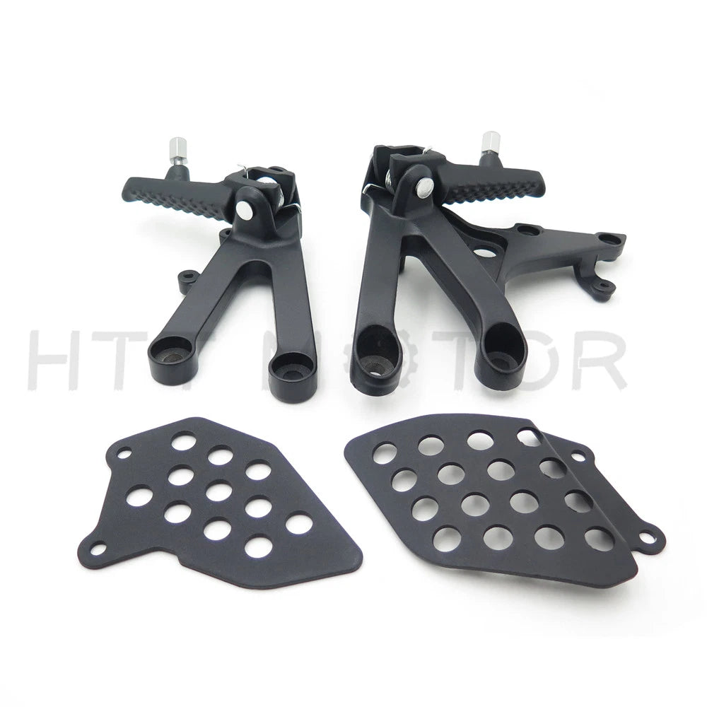 Black Front Footrest Pegs Bracket for Honda CBR 600RR (2007–2014)