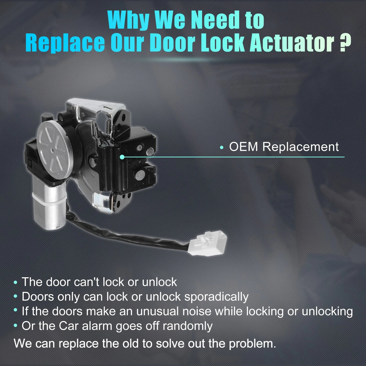 Rear Liftgate Door Lock Actuator Motor Replacement for Toyota Sienna (2011–2020)