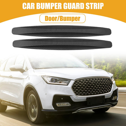 2pcs Car Bumper Guard Strips for Universal Fit (40cm, Carbon Fiber)