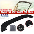 3 Bow Bimini Top Boot Cover for Boat (600D Black)