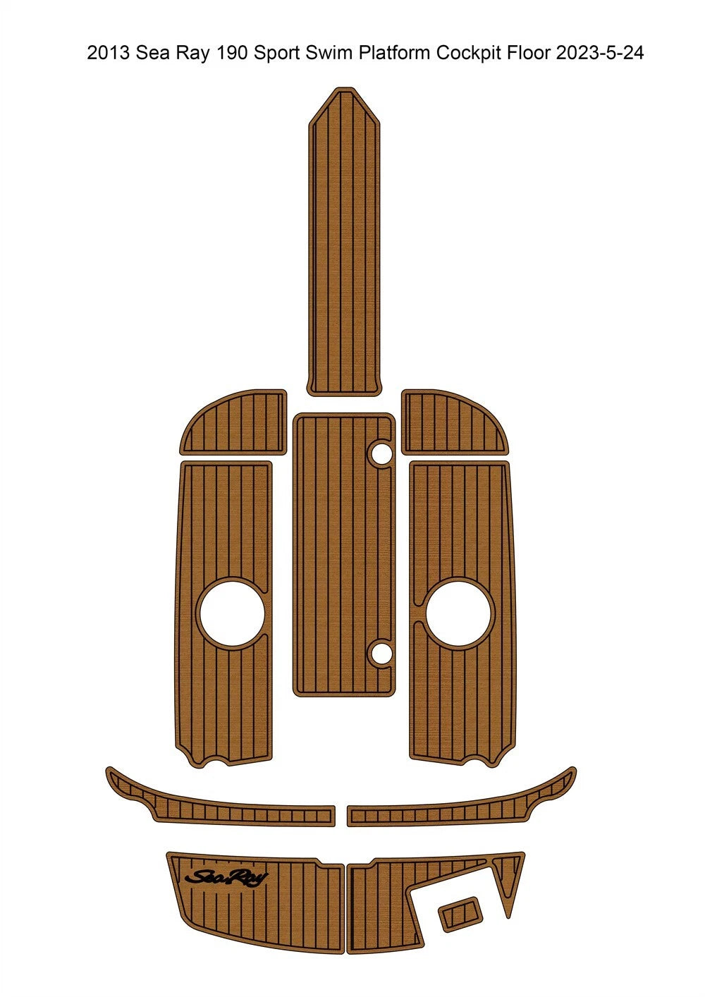 EVA Teak Deck Flooring Mat for Sea Ray 190 Sport (2013)