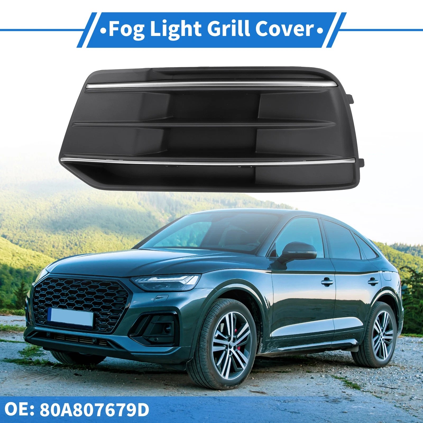 Front Left Fog Light Grill Replacement for Audi Q5 (2010–2017)