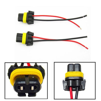 Set of 2 Sockets Car Light Adapter Wire 9005 9006 for Fog Light Harness