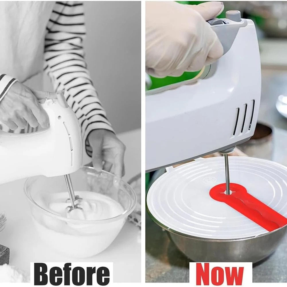 Silicone Splash Guard Bowl Cover for Kitchen Mixer (Clear Design)