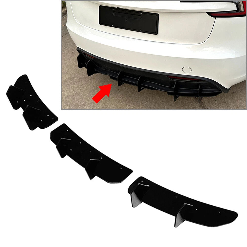 Rear Bumper Lip Diffuser Spoiler Protector for Tesla Model 3 (2023–2024)