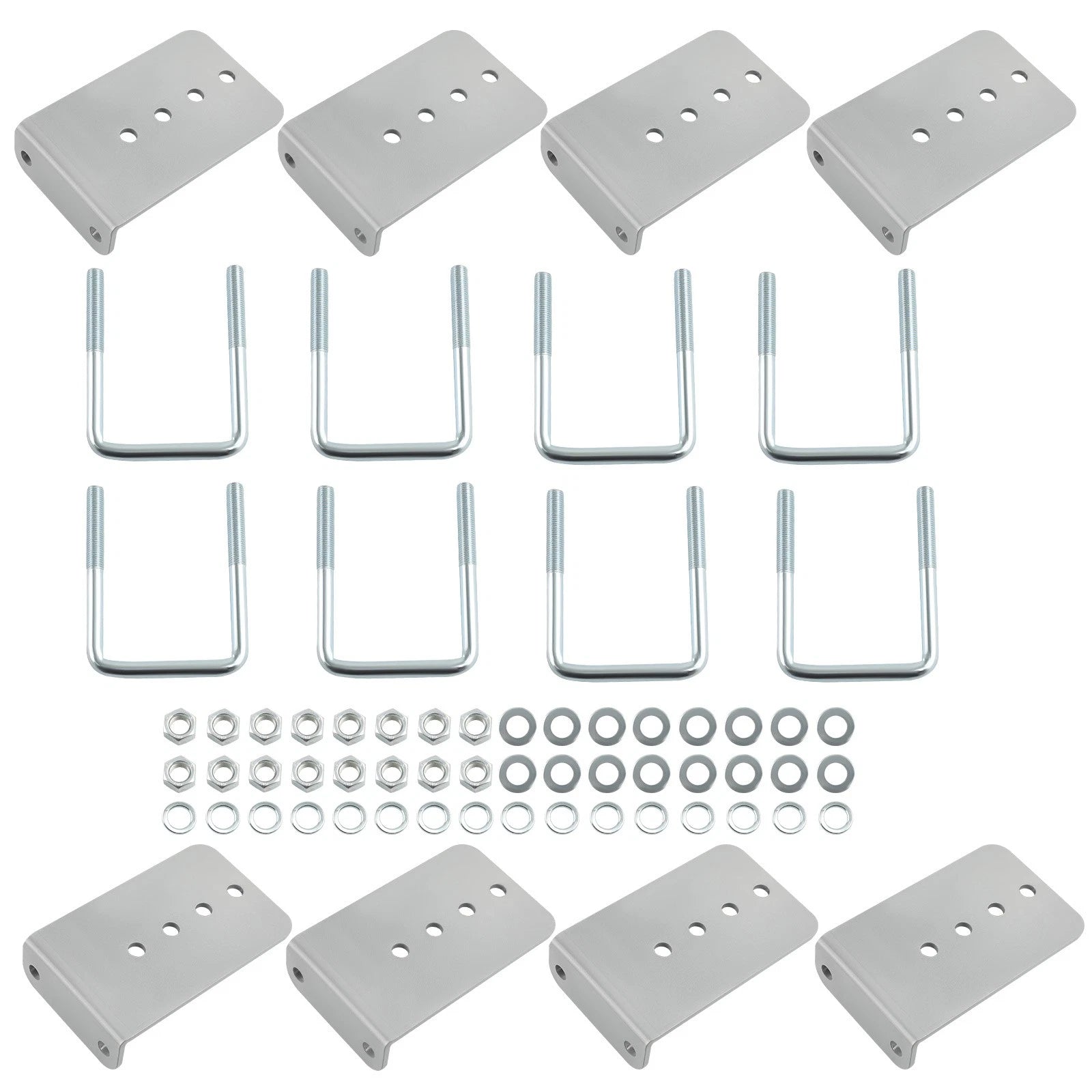 8PCS Galvanized L-Type Boat Trailer Bunk Brackets for 3 x 3 Crossmember