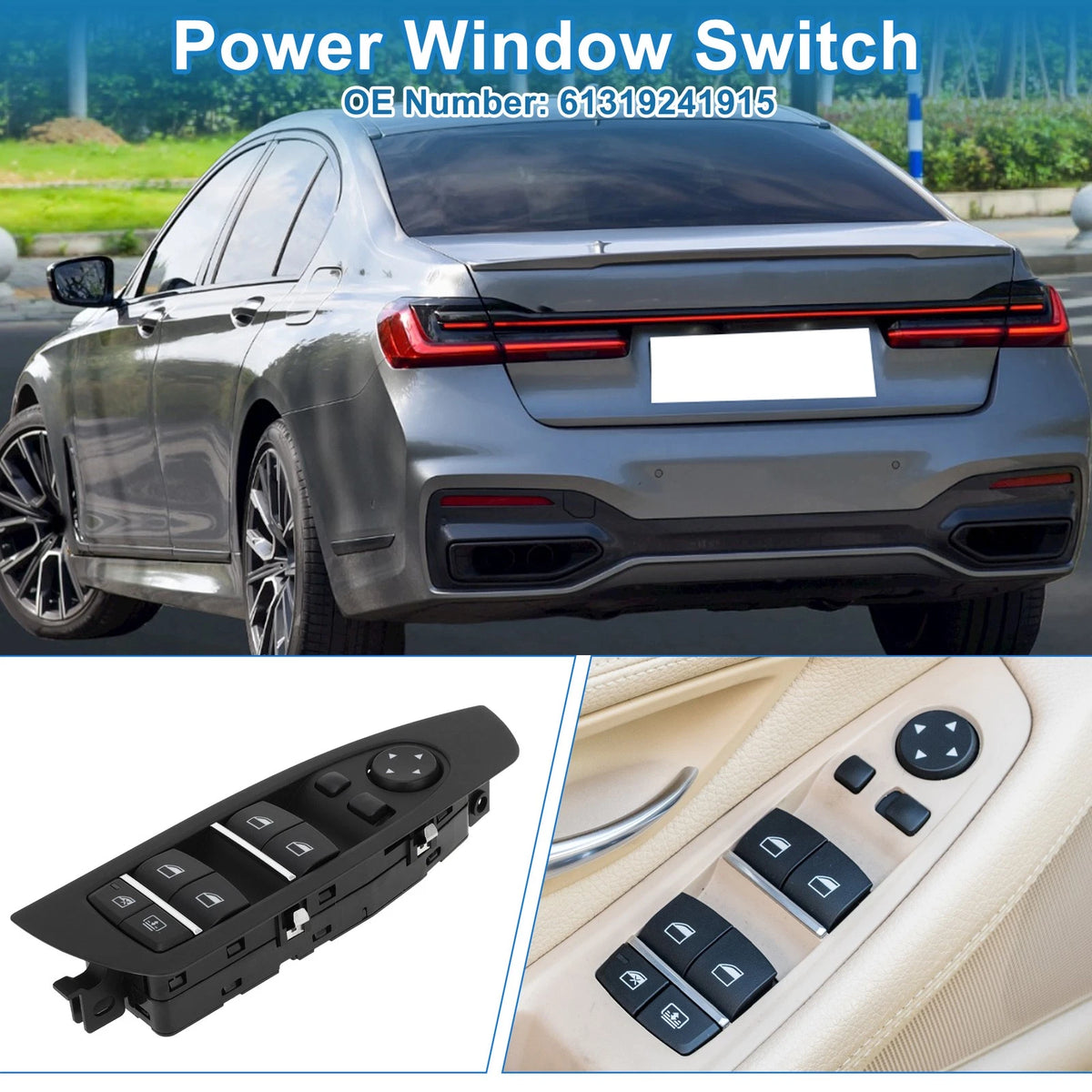 Power Window Switch Replacement for BMW 740i 750i 750Li 760Li (2002–2016)