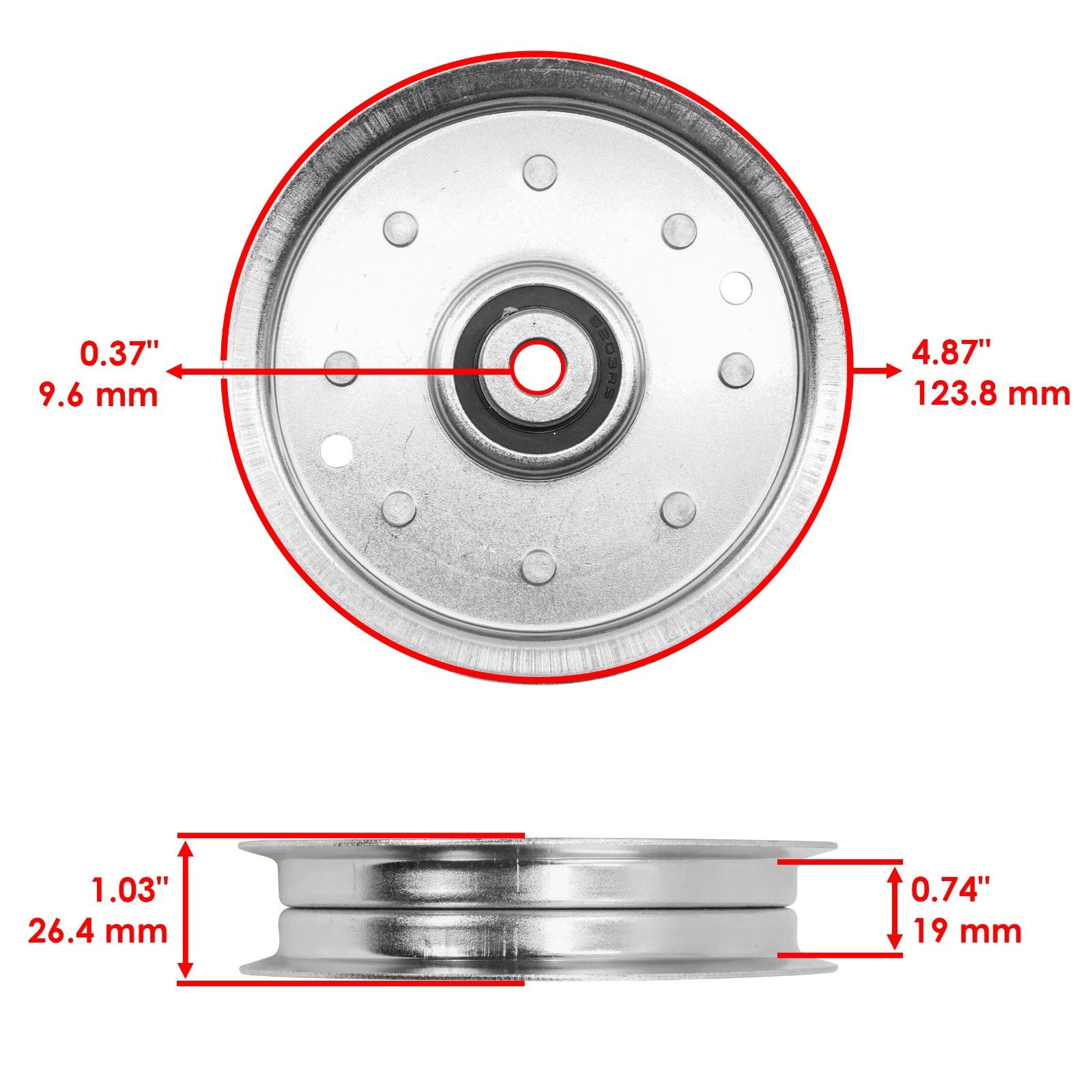 Spindle Blade Pulley and Belt Replacement Kit for MTD Z6000 (2005–2009)