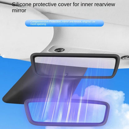 Silicone Rearview Mirror Protector Frame for Tesla Model 3 Y (2017–2023)