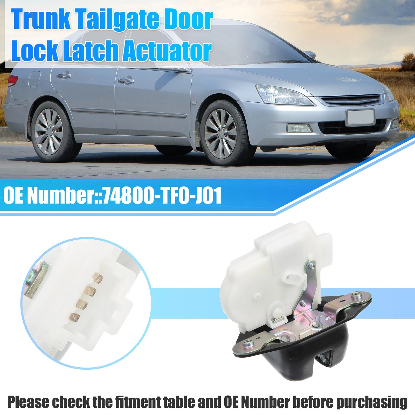 Tailgate Latch Actuator 74800-TF0-J01 for Honda Odyssey (2012–2017)