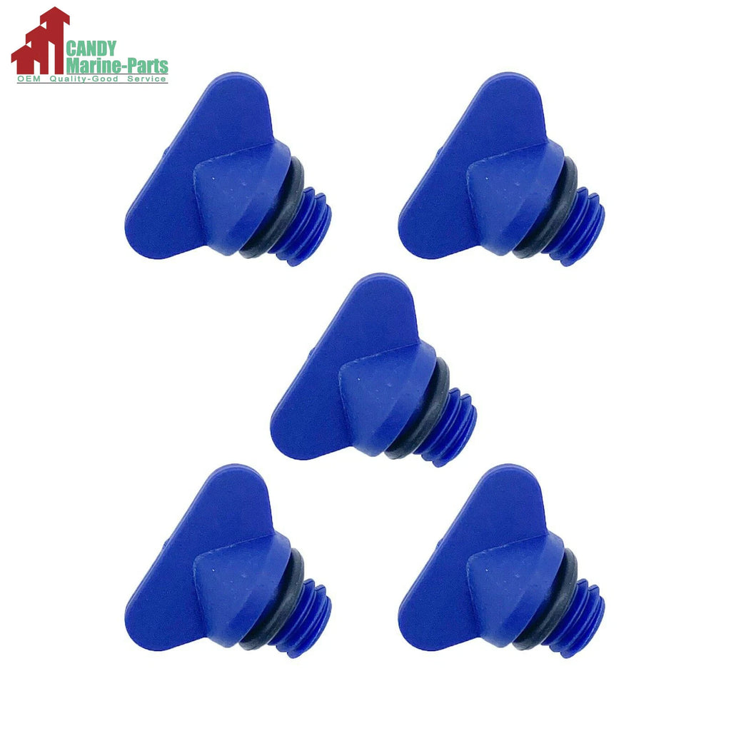 Set of 5 Exhaust Manifold Water Drain Plugs for Mercruiser (#13992, 18-4226, 22-806608A1)