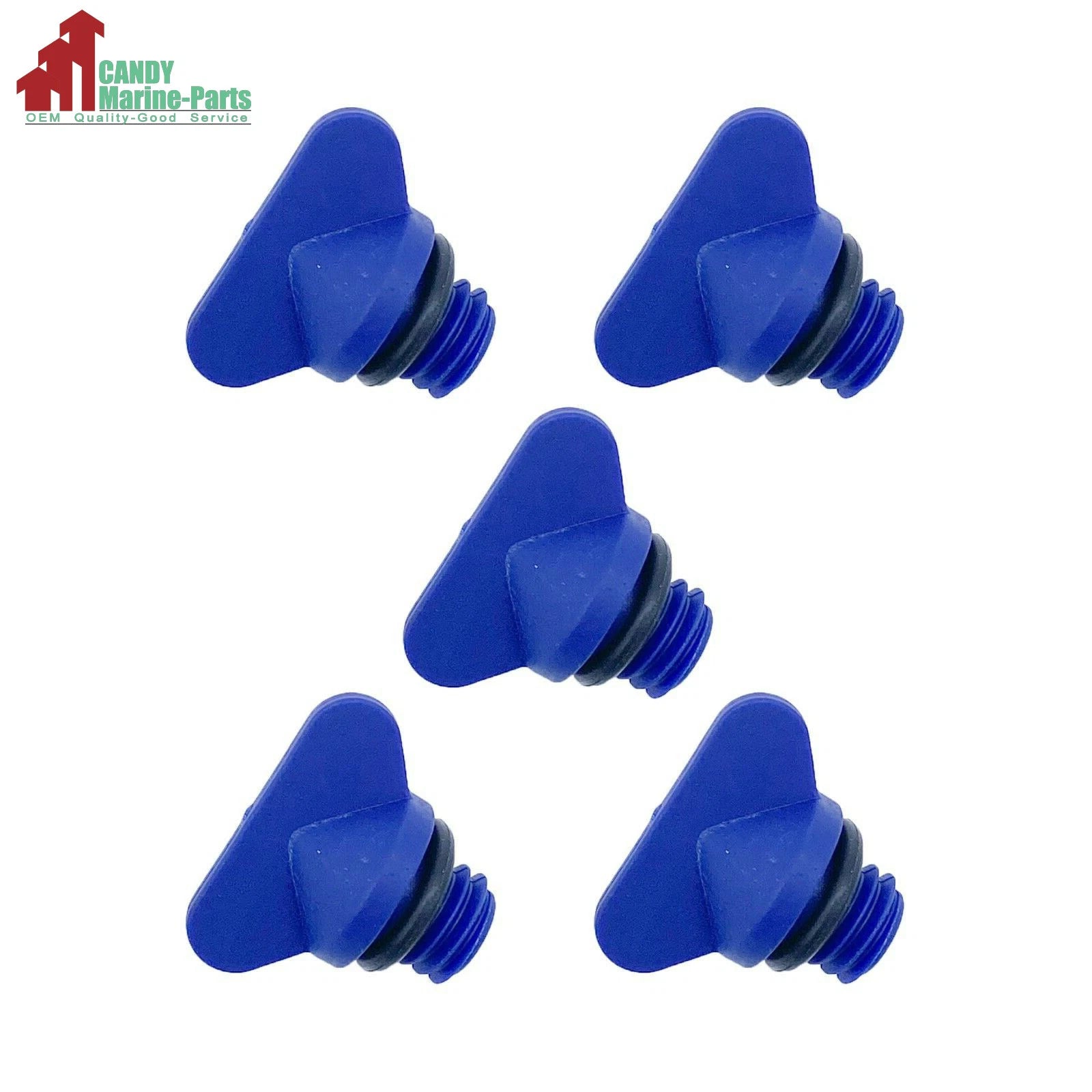 Set of 5 Exhaust Manifold Water Drain Plugs for Mercruiser (#13992, 18-4226, 22-806608A1)