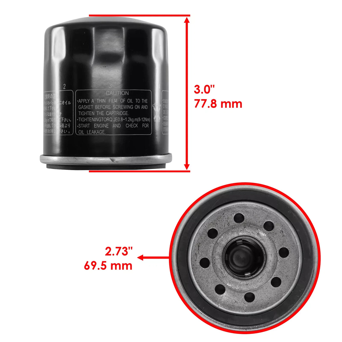 Oil Filter for Yamaha Engine (1WD/2MB/5JW/5GH-13440-00-50)