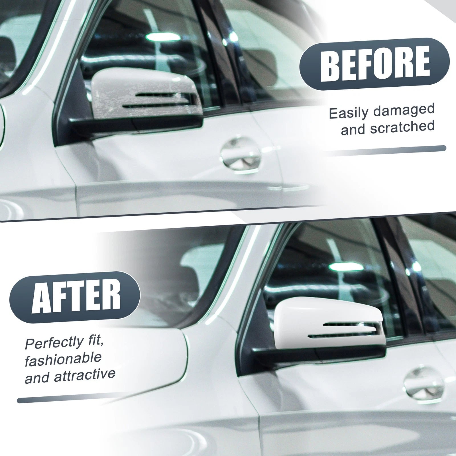 Left Mirror Cover Cap Replacement for Mercedes Benz A B C E Class (2013–2025)