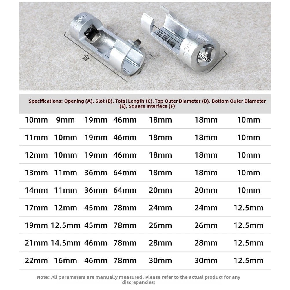 9 Piece Oxygen Sensor Wrench Kit for Fuel Line Service Chrome Vanadium