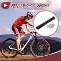 Bicycle Wheel Spokes 38 Pack 192 mm 14G Carbon Steel Black for Universal