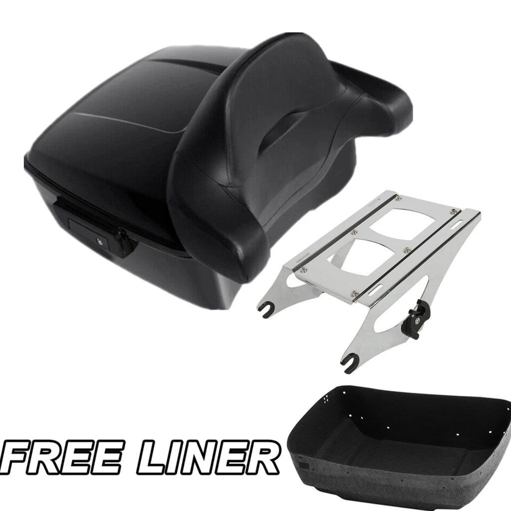 Trunk Backrest Pad Mount Rack for Harley Electra Glide (2014–2023)