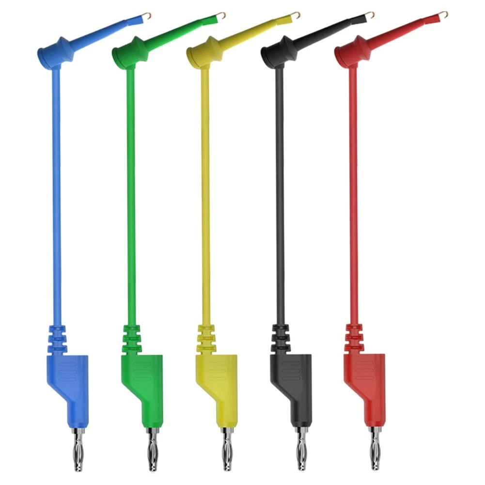 5Pcs Multimeter Leads 1m Wire Copper Nickel Plated Welding Connection
