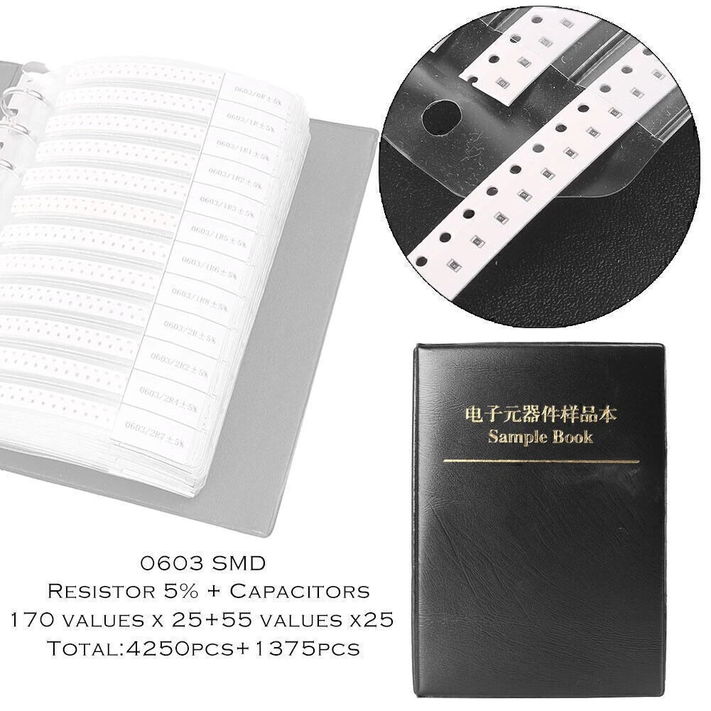 0603 SMD Resistor 170Value& Capacitor 55Value Portable Assortment Sample Book