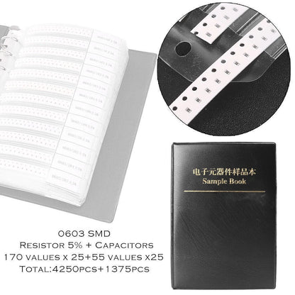 0603 SMD Resistor 170Value& Capacitor 55Value Portable Assortment Sample Book