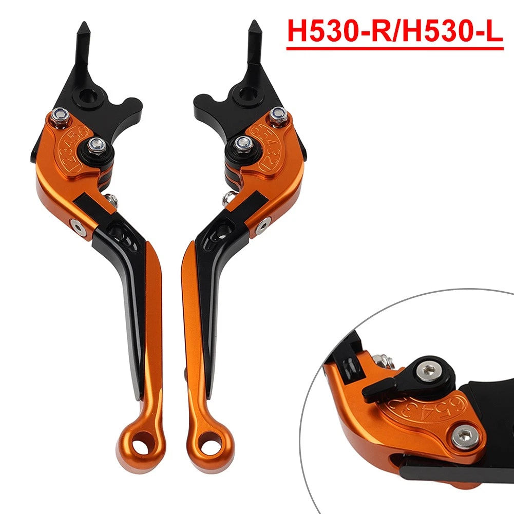 Folding Extendable Brake Clutch Levers for Yamaha TMAX500 TMX560 (2001–2019) Orange