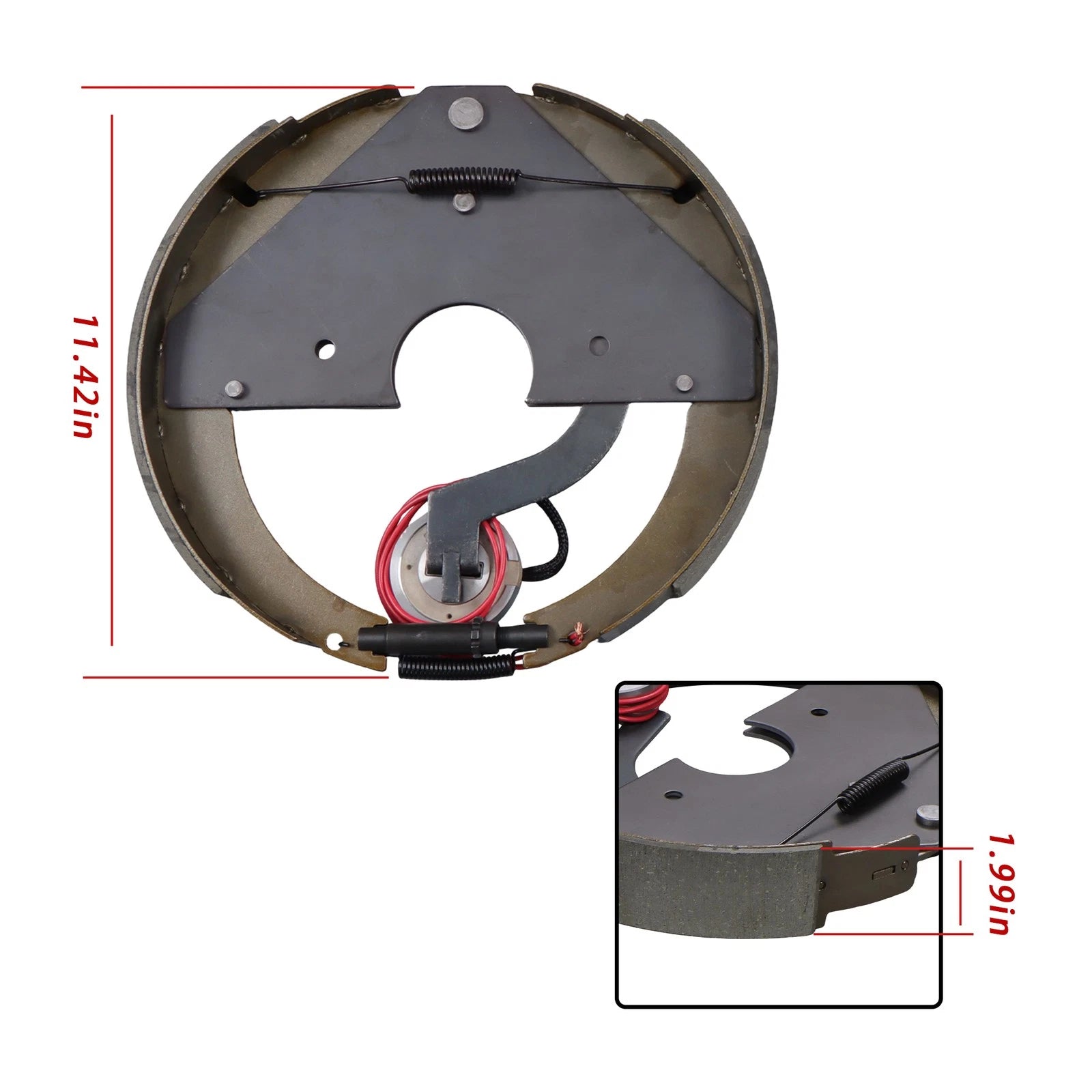 12" × 2" Mobile Home Trailer Brake Assembly for 6000lb Trailers (RHD)