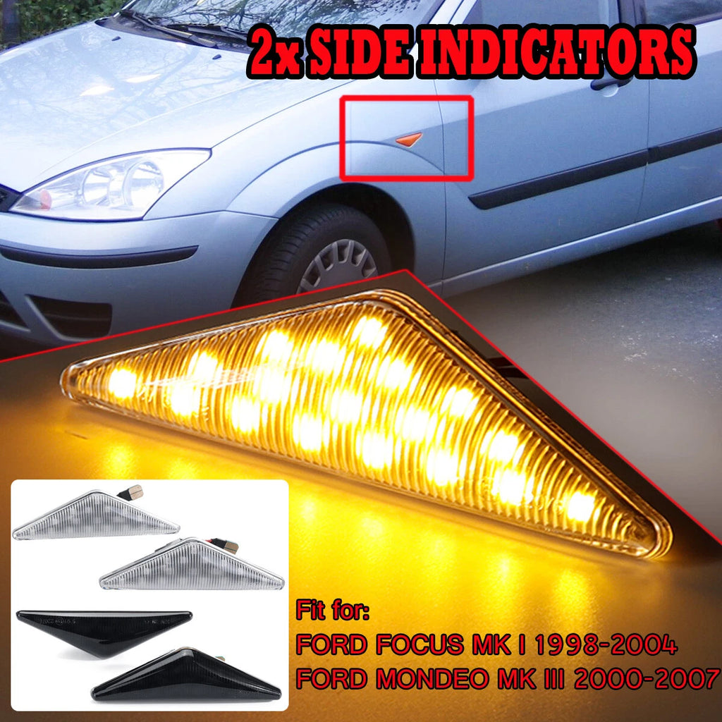 Sequential LED Side Marker Turn Signal Lamps for Ford Focus MK1 (1998–2004)