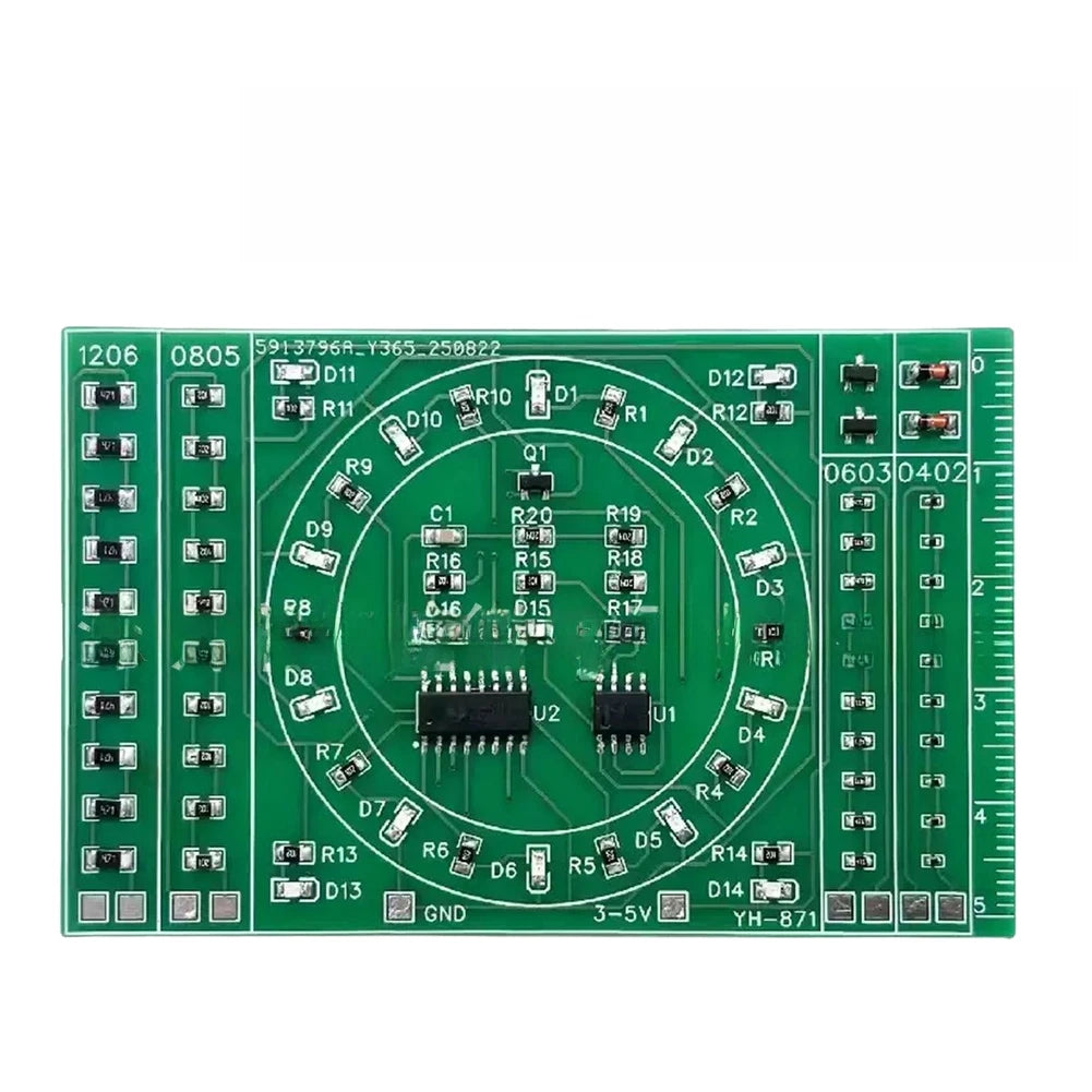 SMD Soldering Practice PCB Kit for Beginners - 1206, 0805, 0603 Components