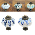 Set of 6 Pumpkin Ceramic Drawer Knobs for Dresser Hardware