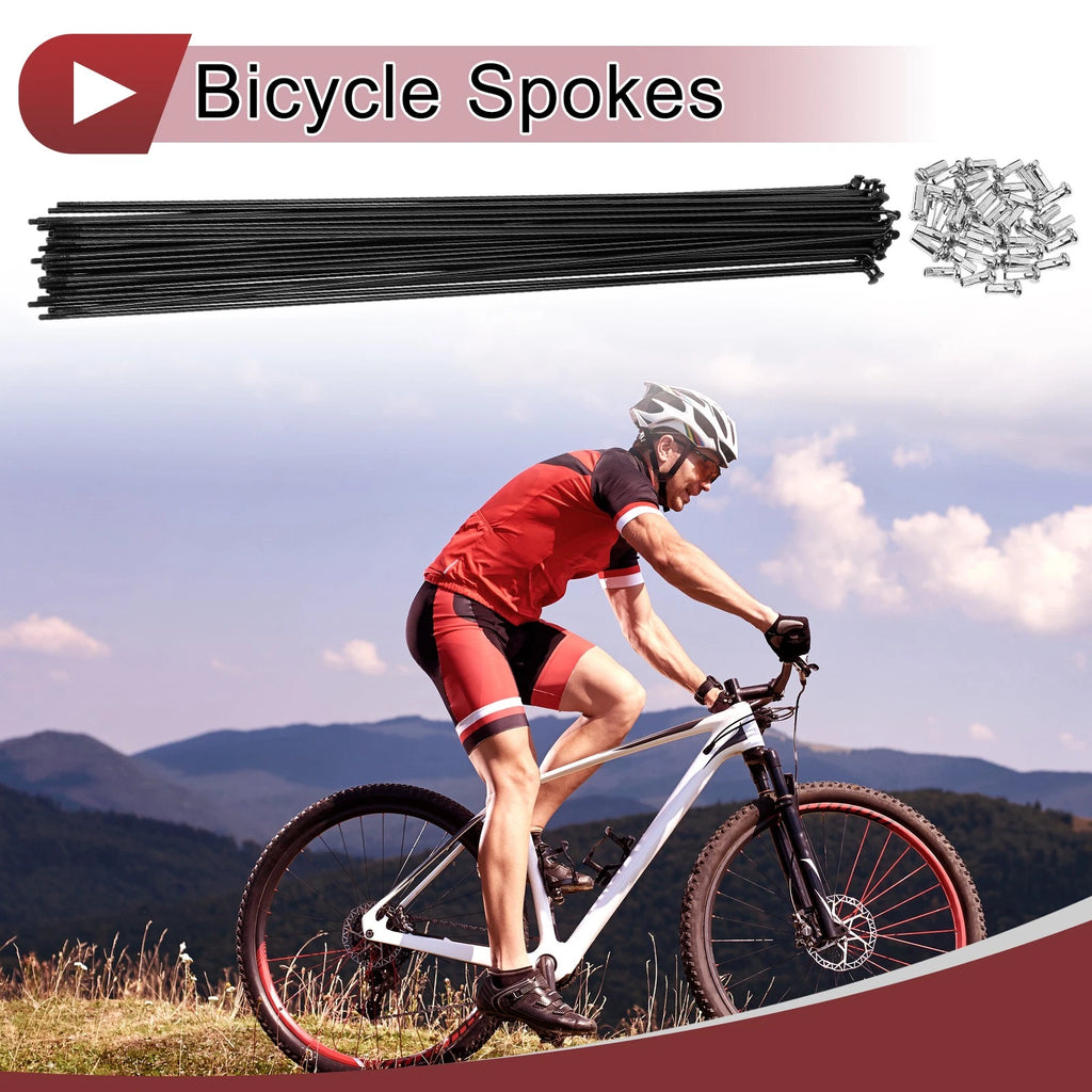 Bicycle Spokes Set 305mm Carbon Steel for 14G 38 Set