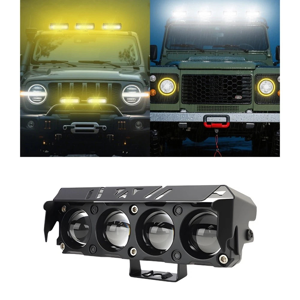 LED Spotlight Work Light for Cars Tractors Dual Color Yellow White