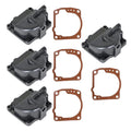 Set of 4 Carburetor Float Bowl Chambers for Johnson Evinrude (343870, 0433000, 766418)