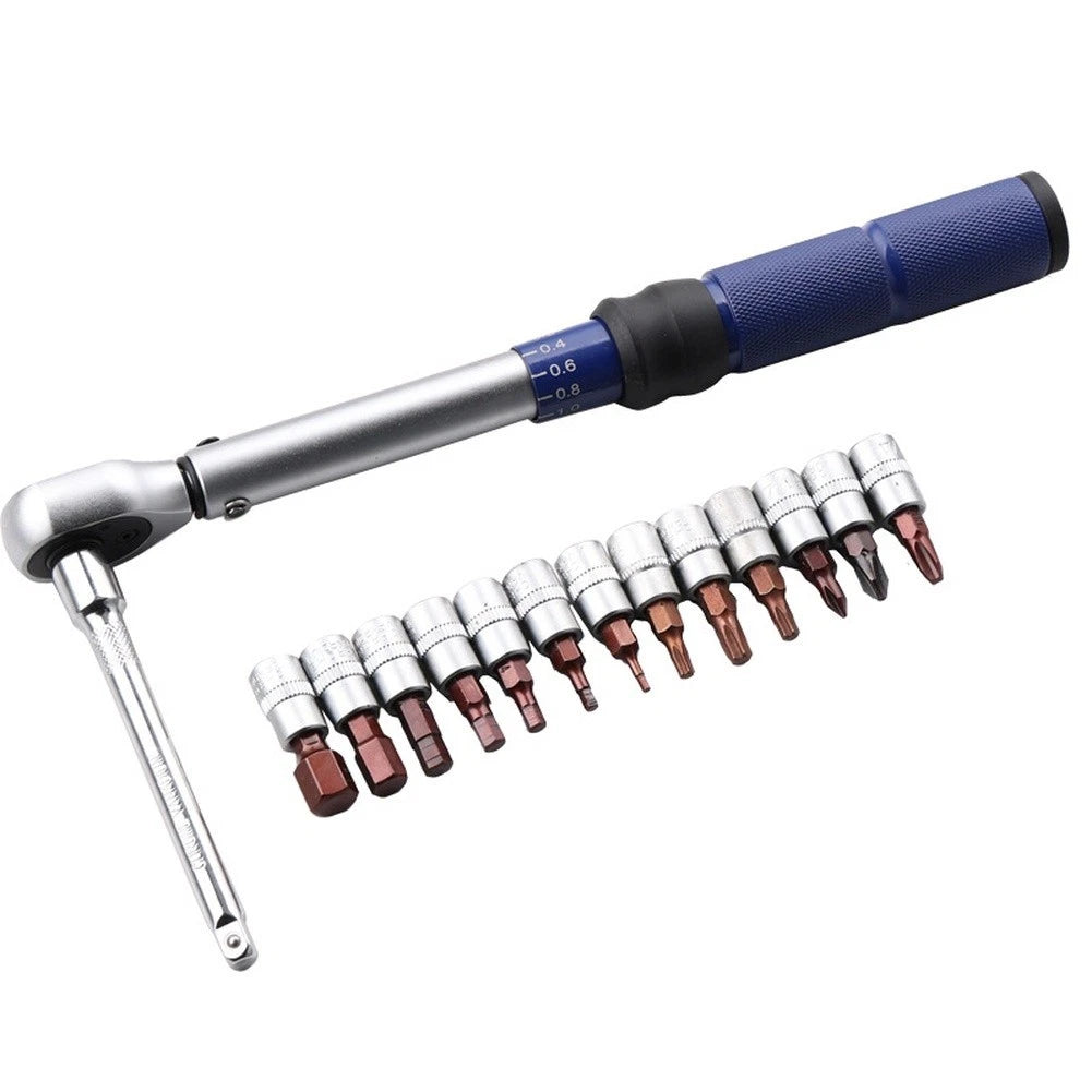 15-Pc Torque Wrench Set 1/4 Inch Drive 2-24 N.m Range