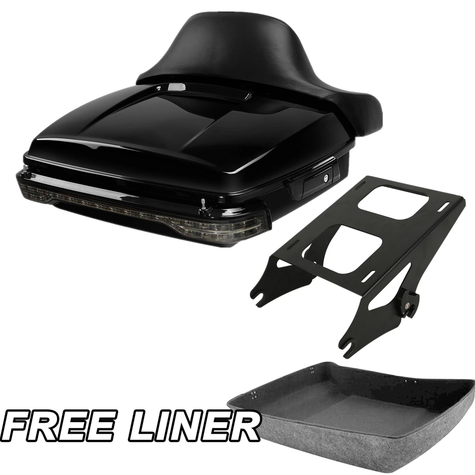 Chopped Trunk Pad Tail Light Mount Rack for Harley Touring (2014–2025)