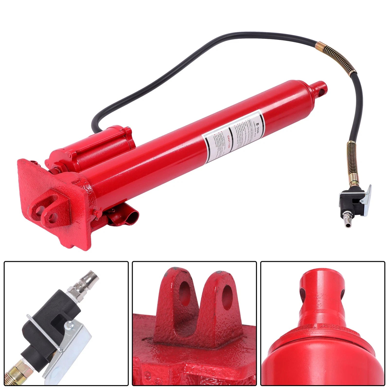 8 Ton Long Ram Bottle Jack for Engine Hoist Cherry Picker