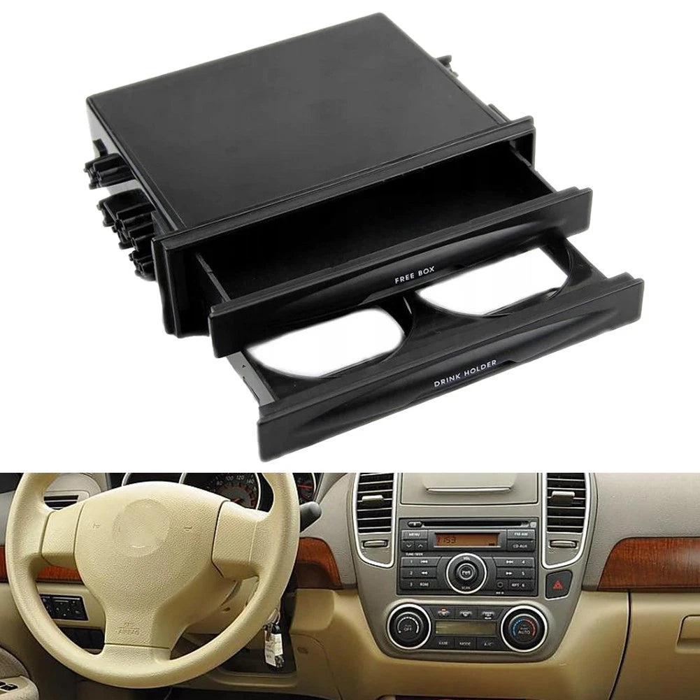 Car Dash Storage Box with Bottle Holder for Most Cars (Universal Fit)