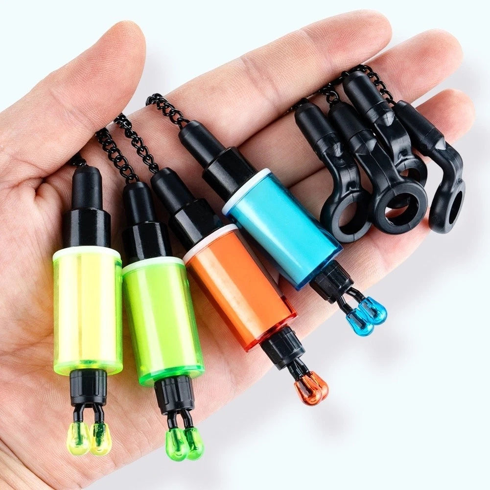 Carp Bite Alarm Indicator with Glow Rod Slot and Adjustable Clip